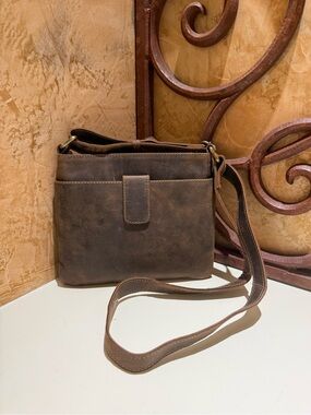 Classic Brown Leather Crossbody Bag